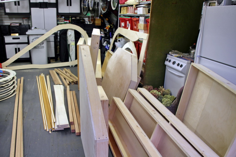 This section shows the benchwork for my new layout.  It shows all the work up to track installation which will be the next section.